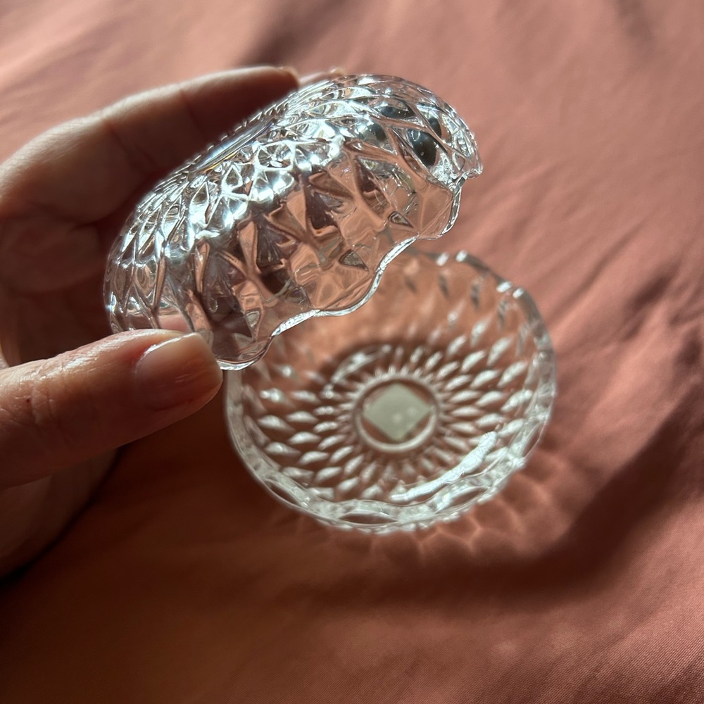Mikasa Crystal Trinket Dish with Lid - Picture 2 of 8